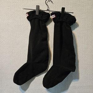 Hunter Black Knit Boot Socks Liners Size M/L